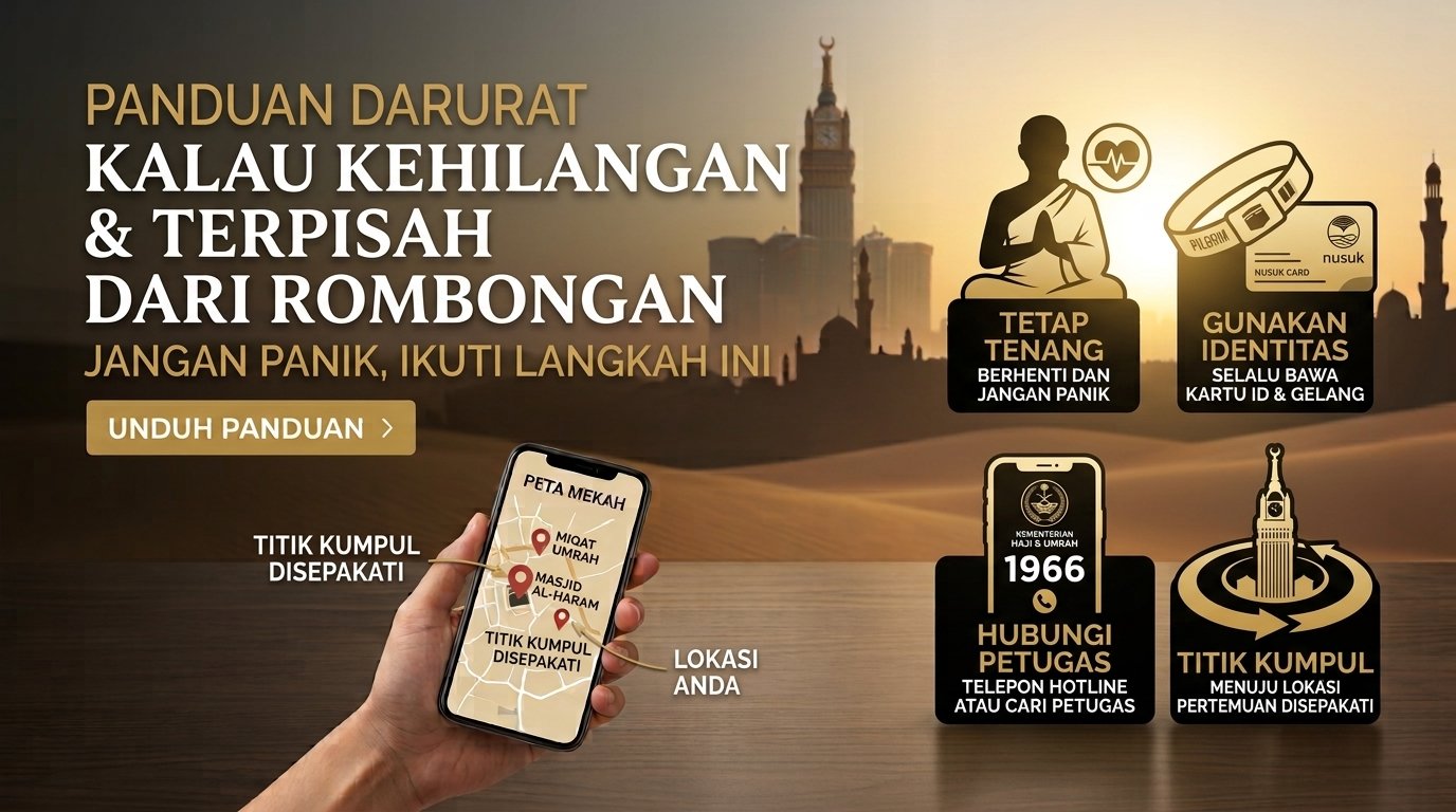 KALAU KEHILANGAN DAN TERPISAH DARI ROMBONGAN